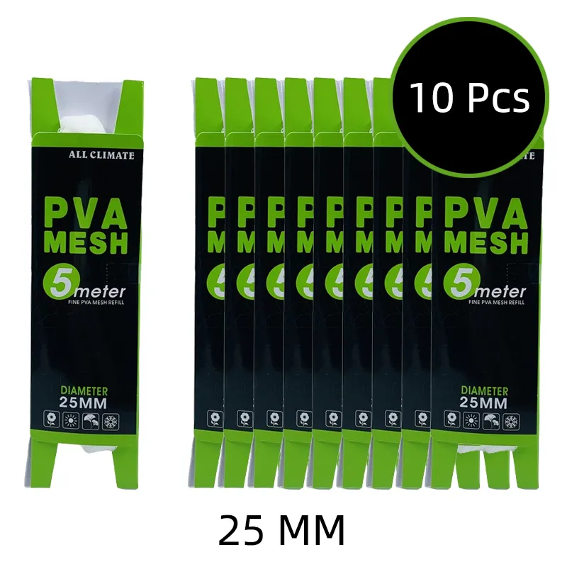 3 Teile/los 5M 25mm 37mm PVA Mesh löslich Karpfen Carpe Angeln pva Carpfishing PVA Mesh Pesca Filet peche Net Malla