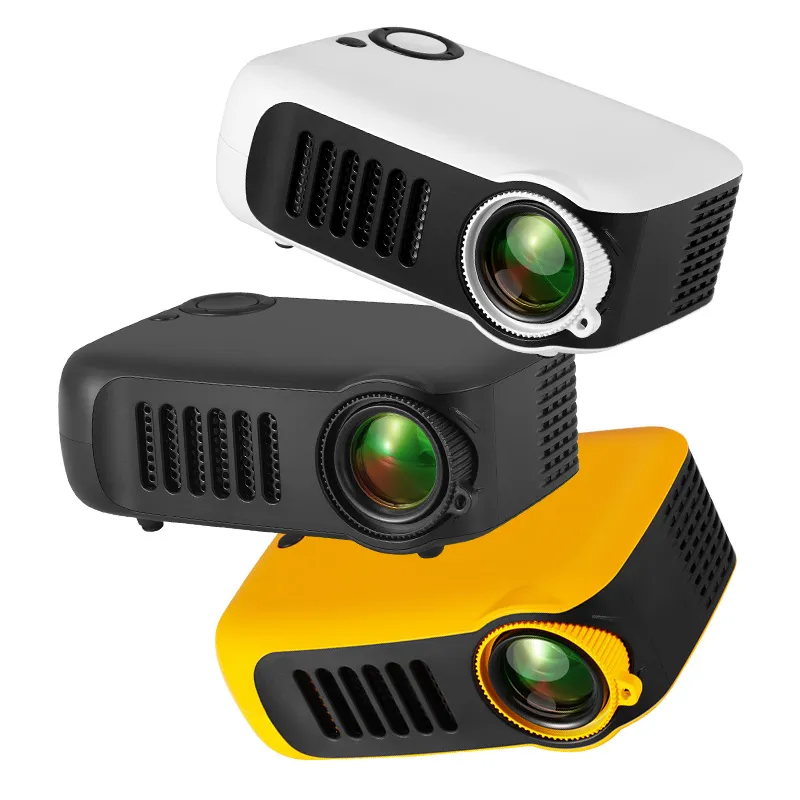 A2000 Mini-Projektor Heimkino tragbare 3D-LED-Videoprojektoren Spiel Laser Beamer 4k 1080p über HD-Port Smart-TV-Box