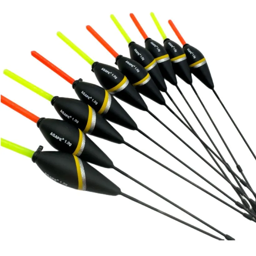 Agape10pcs/lot Pole Fishing Karpfen schwimmt Bobbers Fluktuator 0.5/1.0g Stick Bojen Balsaholz Material OEM Factory Store 2,0