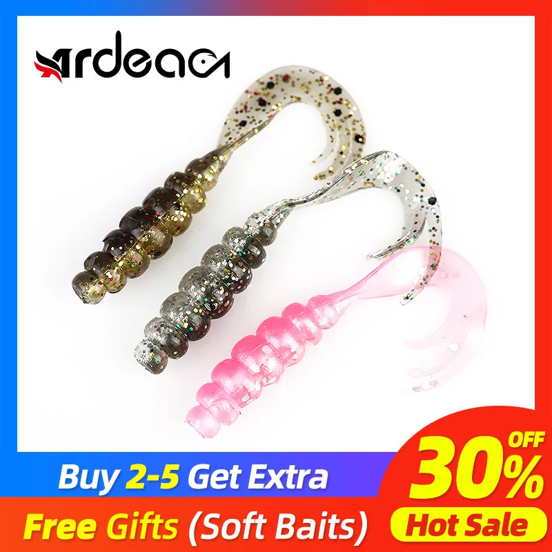 Ardea Weiche Lockt Silikon Köder Wurm 43mm 0,8g 12 stücke Künstliche Grub Swimbait Wobbler Karpfen Doppel Farbe Angeln angelgerät