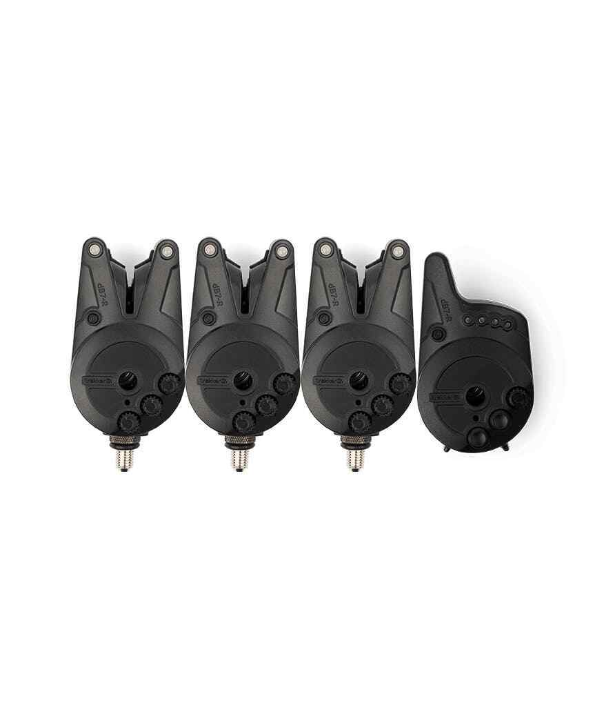 Trakker dB7-R 3 Stangen Bissalarm Set mit Schutzgummihülle